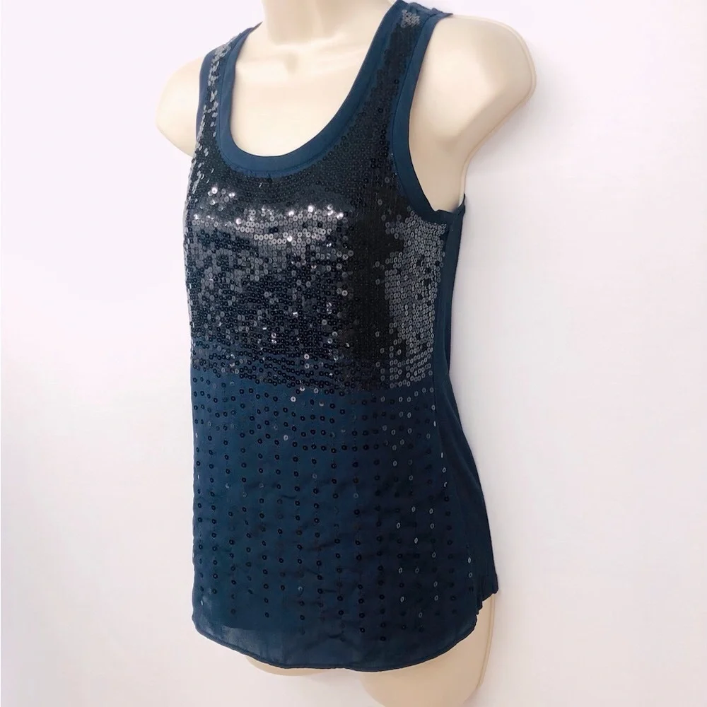 The Limited Navy Sequin Tank Top - Picture 7 of 16